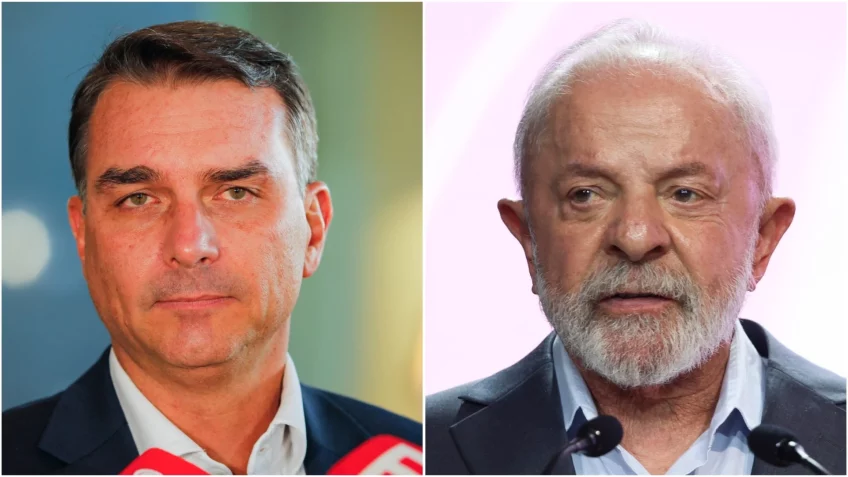 Flávio Bolsonaro tem 47,2% contra 46,8% de Lula em nova simulação de 2º turno, diz pesquisa