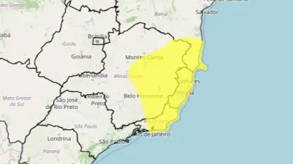 Inmet emite alerta de tempestade para Sudeste e Bahia nesta quarta-feira